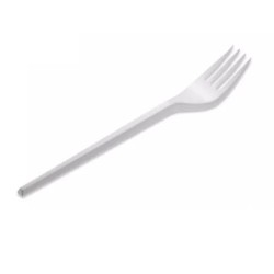 5152R TENEDOR BLANCO 16,5CM 100UDS