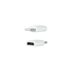 10.10.4100 Nanocable Adaptador Lightning a Micro USB - Lightning/M-Micro B/H - Color Blanco