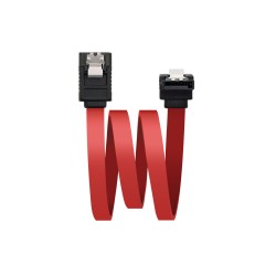 10.18.0301 Nanocable Cable Datos SATA Acodado con Anclajes 0.50m - Color Rojo