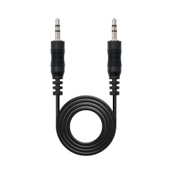 10.24.0120 Nanocable Cable Audio Estereo Jack 3.5mm Macho a Jack 3.5mm Macho 20m - Color Negro