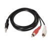 A128-0147 Aisens Cable Audio Estereo - JACK 3.5/M-2xRCA Macho - 1.5m - Color Negro