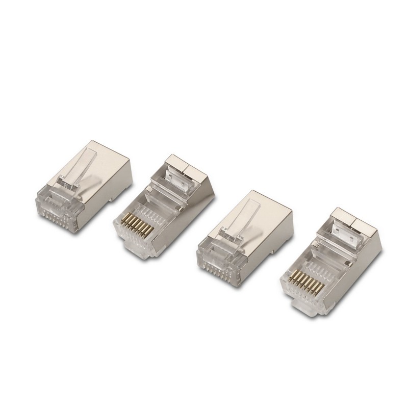 A138-0293 Aisens Pack de 10 Conectores RJ45 8 Hilos FTP Cat.5e AWG24 - Color Plata A138-0293 Aisens Pack de 10 Conectores RJ45 8 Hilos FTP Cat.5e AWG24 - Color Plata