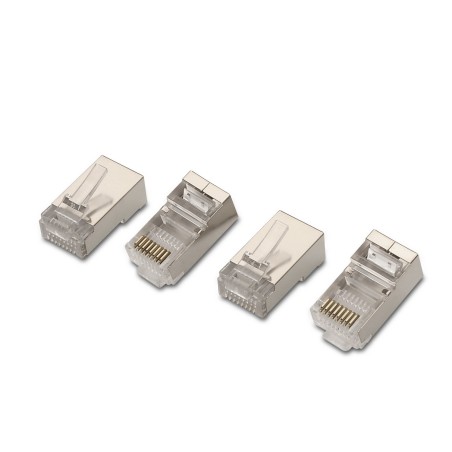 A138-0293 Aisens Pack de 10 Conectores RJ45 8 Hilos FTP Cat.5e AWG24 - Color Plata