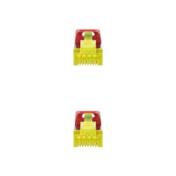 10.20.1903-R Nanocable Cable de Red Latiguillo RJ45 LSZH Cat.6a SFTP AWG26 3m - Color Rojo