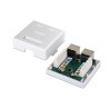 A139-0304 Aisens Roseta de Superficie RJ45 Cat.6 FTP 2 Tomas - Color Blanco