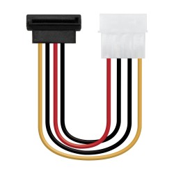 10.19.0201-OEM Nanocable Cable SATA Alimentacion Acodado 5.25" Molex 4pin Macho a SATA Hembra OEM 0.16m