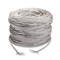 A133-0208 Aisens Cable de Red RJ45 Cat.5e UTP Rigido AWG24 - Bobina de 100m para la Instalacion - Color Gris