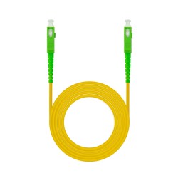 10.20.0010 Nanocable Cable Fibra SC/APC-SC/APC Monomodo LSZH 10m - Color Amarillo