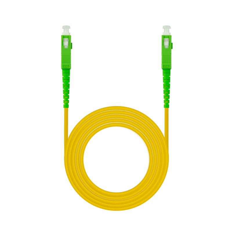 10.20.0010 Nanocable Cable Fibra SC/APC-SC/APC Monomodo LSZH 10m - Color Amarillo