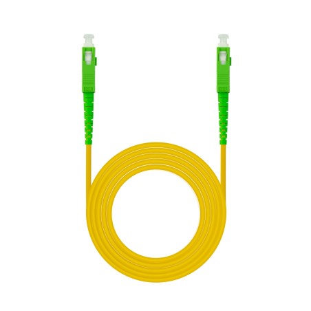 10.20.0010 Nanocable Cable Fibra SC/APC-SC/APC Monomodo LSZH 10m - Color Amarillo