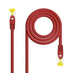 10.20.1901-R Nanocable Cable de Red Latiguillo RJ45 LSZH Cat.6a SFTP AWG26 1m - Color Rojo