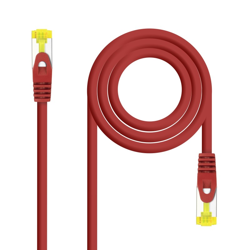 10.20.1901-R Nanocable Cable de Red Latiguillo RJ45 LSZH Cat.6a SFTP AWG26 1m - Color Rojo 10.20.1901-R Nanocable Cable de Red Latiguillo RJ45 LSZH Cat.6a SFTP AWG26 1m - Color Rojo