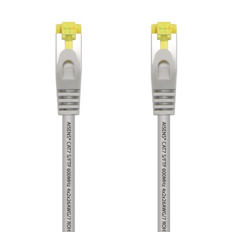 A146-0334 Aisens Cable de Red Latiguillo RJ45 LSZH Cat.7 600 Mhz S/FTP PIMF AWG26 - 1.0M - Color Gris