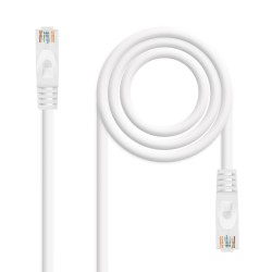 10.20.1800-W Nanocable Cable de Red Latiguillo RJ45 LSZH Cat.6a UTP AWG24 0.50m - Color Blanco
