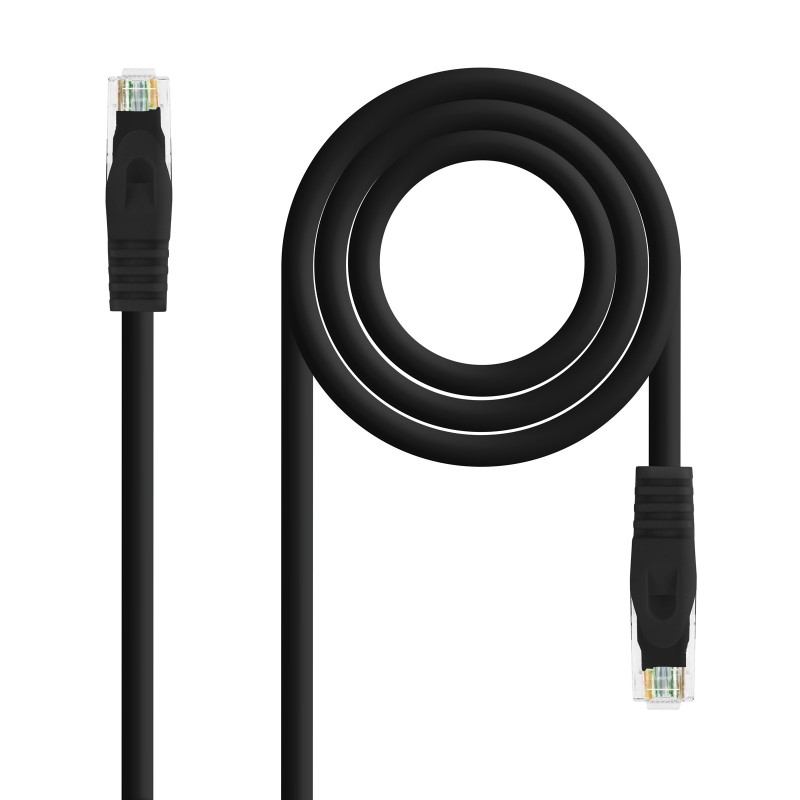 10.20.1800-BK Nanocable Cable de Red Latiguillo RJ45 LSZH Cat.6a UTP AWG24 0.50m - Color Negro