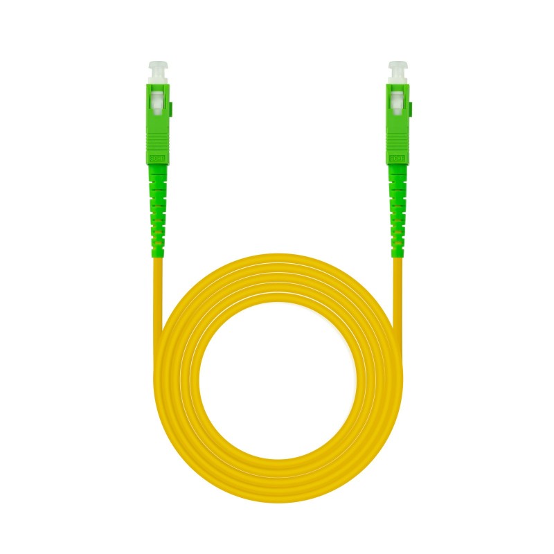 10.20.0002 Nanocable Cable Fibra SC/APC-SC/APC Monomodo LSZH 2m - Color Amarillo