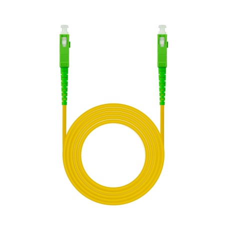 10.20.0002 Nanocable Cable Fibra SC/APC-SC/APC Monomodo LSZH 2m - Color Amarillo