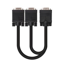 10.15.2000 Nanocable Cable Bifurcador SVGA - HDB15/M-2xHDB15/H - 45 cm - Color Negro