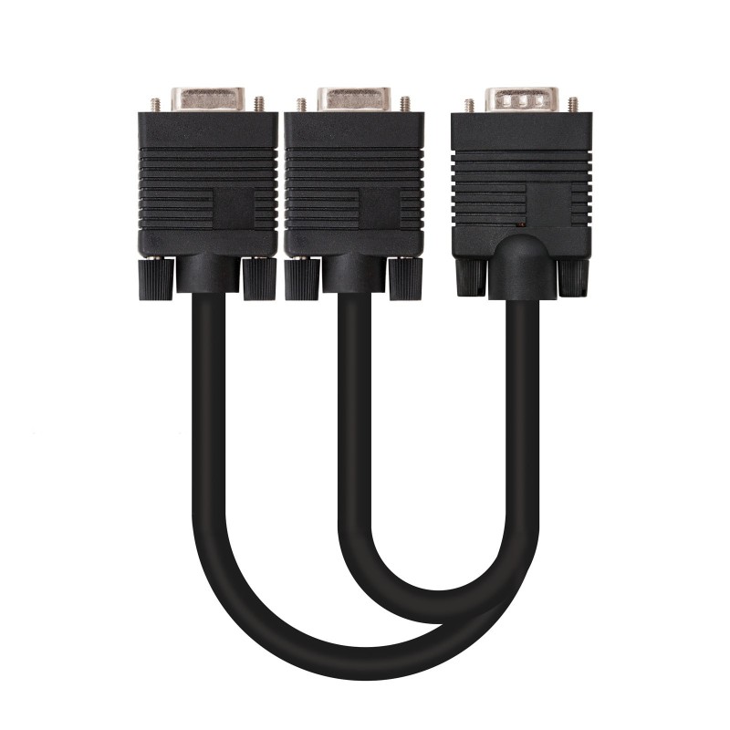10.15.2000 Nanocable Cable Bifurcador SVGA - HDB15/M-2xHDB15/H - 45 cm - Color Negro 10.15.2000 Nanocable Cable Bifurcador SVGA - HDB15/M-2xHDB15/H - 45 cm - Color Negro