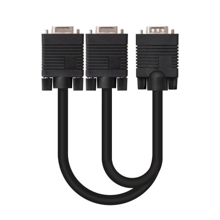 10.15.2000 Nanocable Cable Bifurcador SVGA - HDB15/M-2xHDB15/H - 45 cm - Color Negro