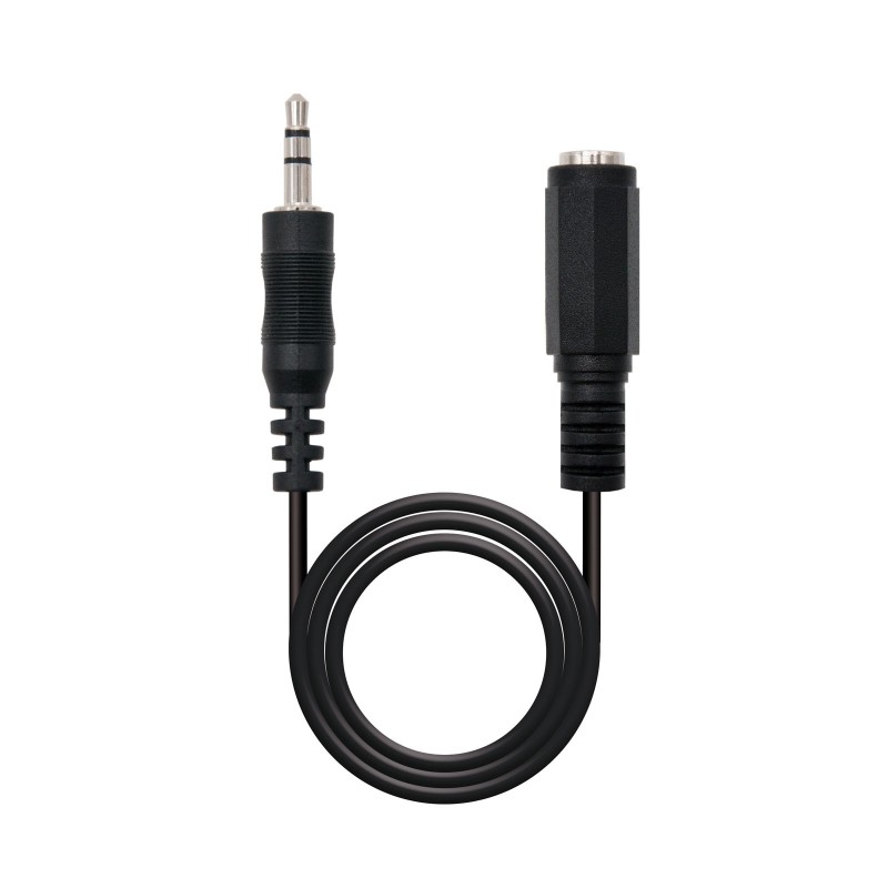 10.24.0205 Nanocable Cable Audio Estereo Jack 3.5mm Macho a Jack 3.5mm Hembra 5m - Color Negro 10.24.0205 Nanocable Cable Audio Estereo Jack 3.5mm Macho a Jack 3.5mm Hembra 5m - Color Negro