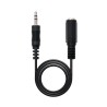 10.24.0205 Nanocable Cable Audio Estereo Jack 3.5mm Macho a Jack 3.5mm Hembra 5m - Color Negro