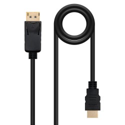 10.15.4301 Nanocable Cable Conversor Displayport a HDMI - DP/M - HDMI/M - 1 m - Color Negro