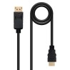10.15.4301 Nanocable Cable Conversor Displayport a HDMI - DP/M - HDMI/M - 1 m - Color Negro