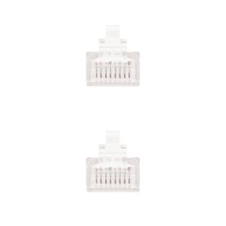 10.20.0400-L30-W Nanocable Cable Red Latiguillo RJ45 CAT.6 UTP AWG24 - 30 cm - Color Blanco