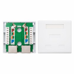 10.21.1102 Nanocable Roseta de Superficie RJ45 Cat.5e FTP 2 Tomas