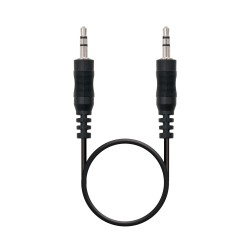 10.24.0101 Nanocable Cable Audio Estereo Jack 3.5mm Macho a Jack 3.5mm Macho 1.50m - Color Negro