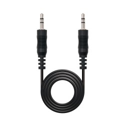 10.24.0103 Nanocable Cable Audio Estereo Jack 3.5mm Macho a Jack 3.5mm Macho 3m - Color Negro