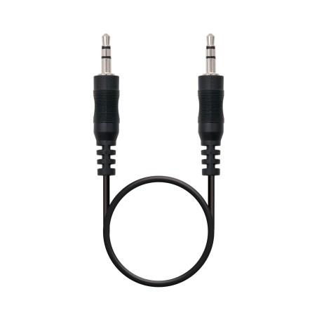 10.24.0100 Nanocable Cable Audio Estereo Jack 3.5mm Macho a Jack 3.5mm Macho 0.30m - Color Negro