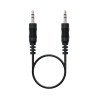 10.24.0100 Nanocable Cable Audio Estereo Jack 3.5mm Macho a Jack 3.5mm Macho 0.30m - Color Negro