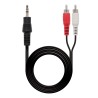 10.24.0303 Nanocable Cable Audio Estereo Jack 3.5mm Macho a 2x RCA Macho 3m - Color Negro
