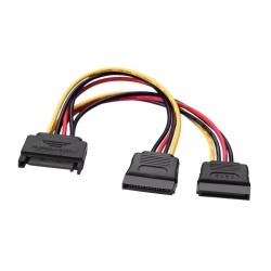 A131-0353 Aisens Cable SATA Alimentacion - SATA/M-2xSATA/H - 20cm - Color Negro