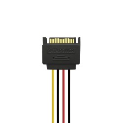 A131-0353 Aisens Cable SATA Alimentacion - SATA/M-2xSATA/H - 20cm - Color Negro