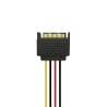 A131-0353 Aisens Cable SATA Alimentacion - SATA/M-2xSATA/H - 20cm - Color Negro