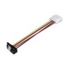 A131-0163 Aisens Cable SATA alim Acodado con Anclajes - Molex 4pin/M-SATA Hembra - 16cm - 100% Cobre - Color Negro