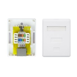 10.21.1501 Nanocable Roseta de Superficie RJ45 Cat.6 UTP 1 Toma