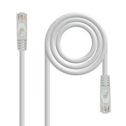 10.20.1800-L25 Nanocable Cable Red Latiguillo RJ45 LSZH CAT.6A UTP AWG24 - 25 cm - Color Gris