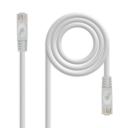 10.20.1800-L25 Nanocable Cable Red Latiguillo RJ45 LSZH CAT.6A UTP AWG24 - 25 cm - Color Gris