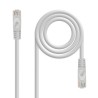 10.20.1800-L25 Nanocable Cable Red Latiguillo RJ45 LSZH CAT.6A UTP AWG24 - 25 cm - Color Gris