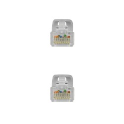 10.20.1800-L25 Nanocable Cable Red Latiguillo RJ45 LSZH CAT.6A UTP AWG24 - 25 cm - Color Gris