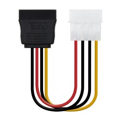 10.19.0205-OEM Nanocable Cable SATA Alimentacion 5.25" Molex 4pin Macho a SATA Hembra OEM 0.16m