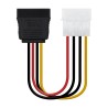 10.19.0205-OEM Nanocable Cable SATA Alimentacion 5.25" Molex 4pin Macho a SATA Hembra OEM 0.16m