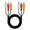 10.24.0802 Nanocable Cable Audio Video 3x RCA Macho a 3x RCA Macho 1.80m - Color Negro