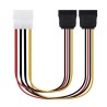 10.19.0101-OEM Nanocable Cable SATA Alimentacion 5.25" Molex 4pin Macho a 2x SATA Hembra 0.20m OEM