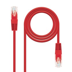 10.20.0400-L30-R Nanocable Cable Red Latiguillo RJ45 CAT.6 UTP AWG24 - 30 cm - Color Rojo
