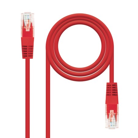 10.20.0400-L30-R Nanocable Cable Red Latiguillo RJ45 CAT.6 UTP AWG24 - 30 cm - Color Rojo